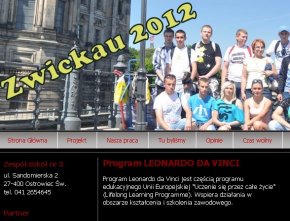 Strona www o praktykach w Zwickau 2012